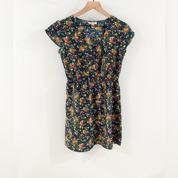 Tucker For Target Short Sleeve Floral Dress Navy Size Medium - Picture 2 of 6